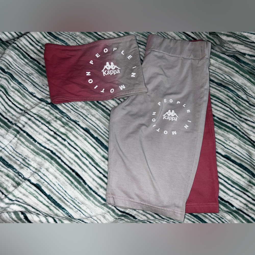 Kappa Sulawesi pink & grey bandeau bike short set